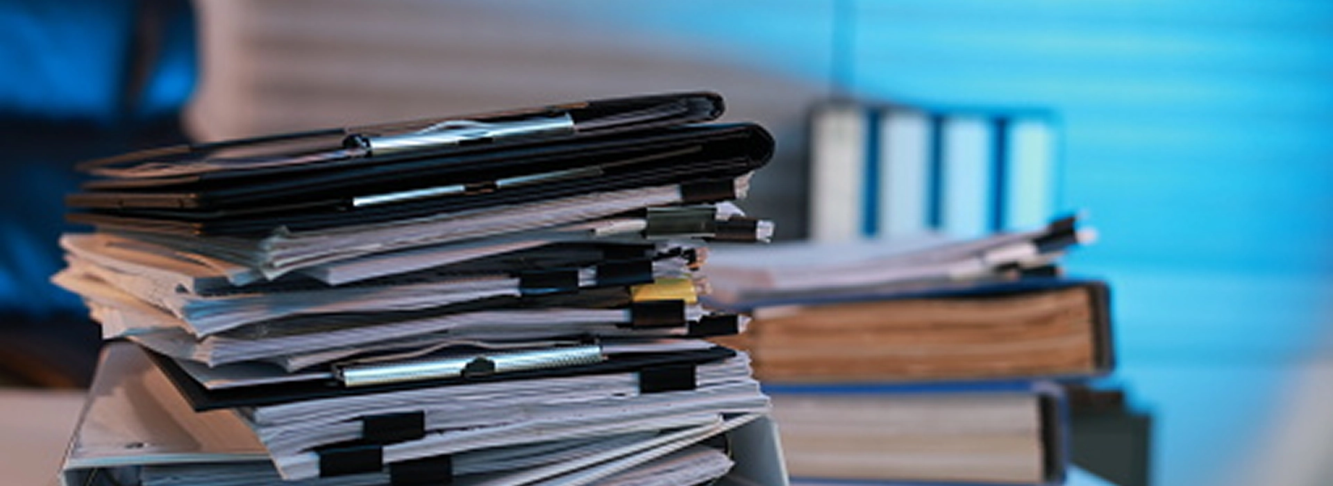 binders of documents