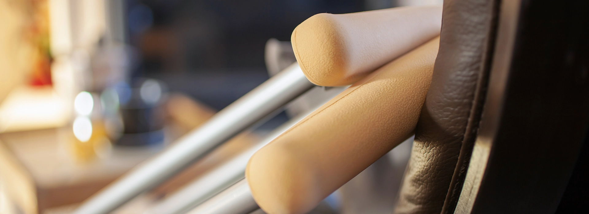 close up of crutches